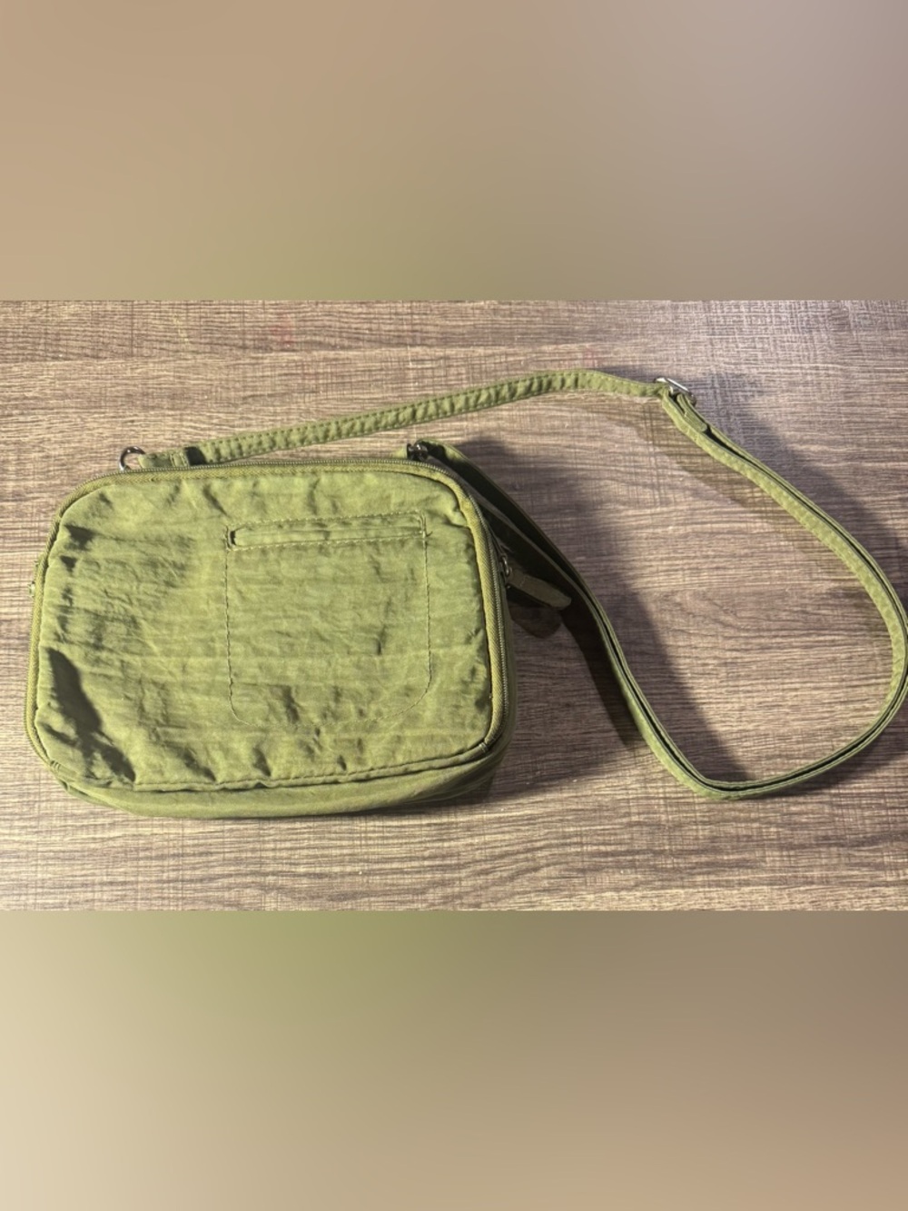 Multi Pocket Crossbody Organizer Travel Bag Olive Green Nylon MultiSac Purse - Picture 2 of 13